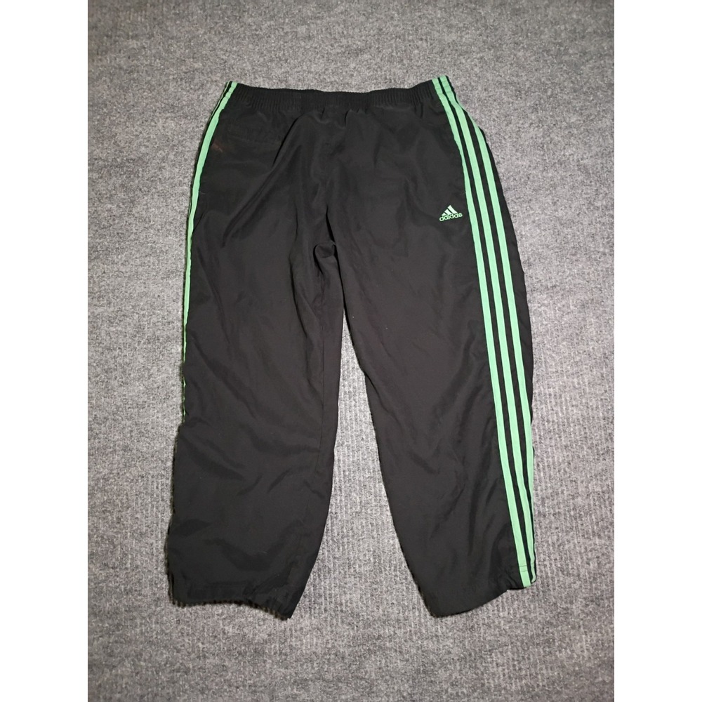 Vintage 2008 Adidas Women's Capri Track Pants Green & Black Size Medium